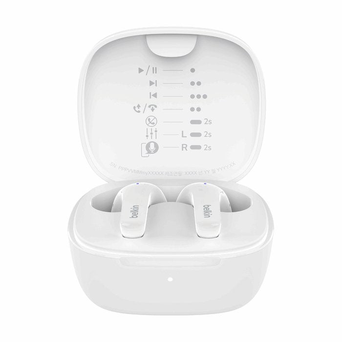 Belkin AUC010btWH SoundForm Motion True Wireless Earbuds, White and Black - Tic Tac - Earbuds