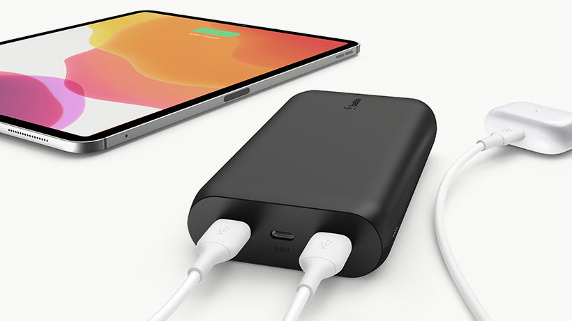 Belkin BPB003btBK 20K Power Bank with Dual USBA , USB-C IN, Black - Tic Tac