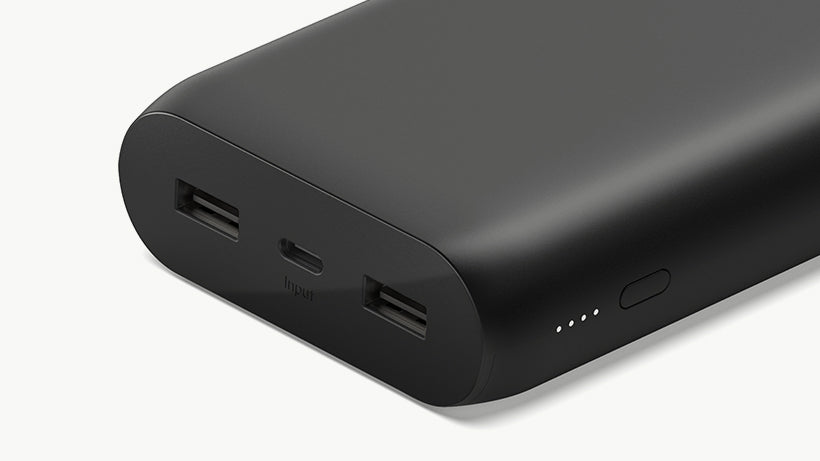 Belkin BPB003btBK 20K Power Bank with Dual USBA , USB-C IN, Black - Tic Tac