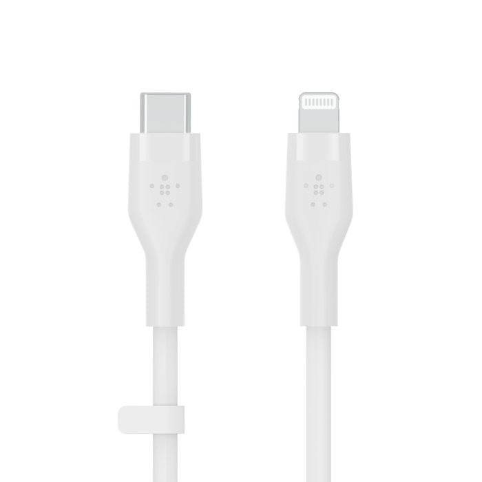 Belkin CAA009bt1MWH BoostCharge Flex USB - C Silicone Cable with Lightning Connector, 1M, White - Tic Tac - CABLE