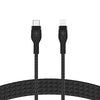 Belkin CAA011bt1MBK PRO Flex USB - C Braided Silicone Cable with Lightning Connector, 1M, Black - Tic Tac - CABLE