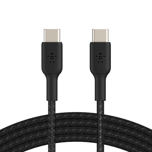 Belkin CAB004bt1MBK BoostCharge USB - C to USB - C Braided Cable, 1M, Black and White - Tic Tac - CABLE