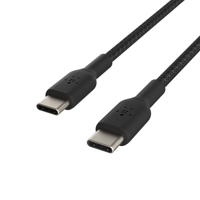 Belkin CAB004bt1MBK BoostCharge USB - C to USB - C Braided Cable, 1M, Black and White - Tic Tac - CABLE