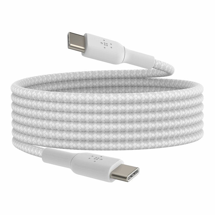 Belkin CAB004bt1MBK BoostCharge USB - C to USB - C Braided Cable, 1M, Black and White - Tic Tac - CABLE