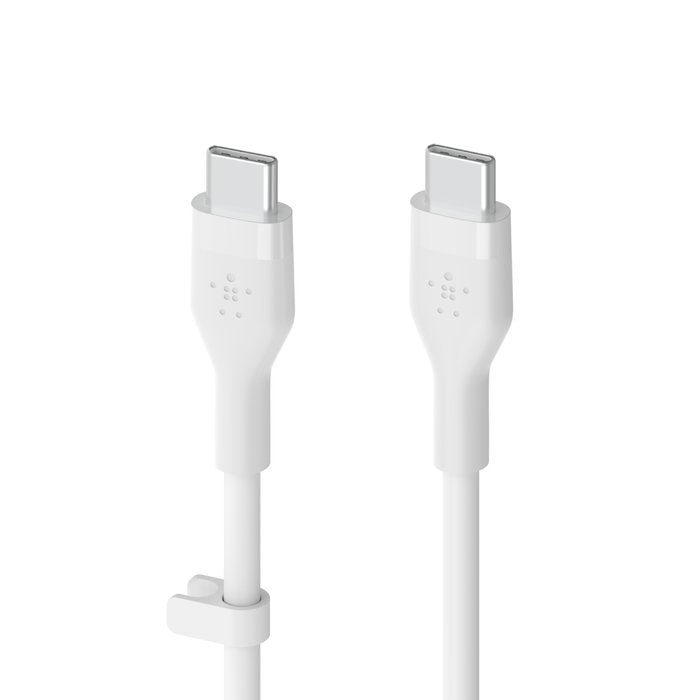 Belkin CAB009bt3MBK BoostCharge Flex USB - C to USB - C Silicone Cable, 3M, Black and White - Tic Tac - CABLE