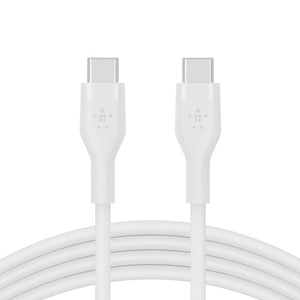 Belkin CAB009bt3MBK BoostCharge Flex USB - C to USB - C Silicone Cable, 3M, Black and White - Tic Tac - CABLE