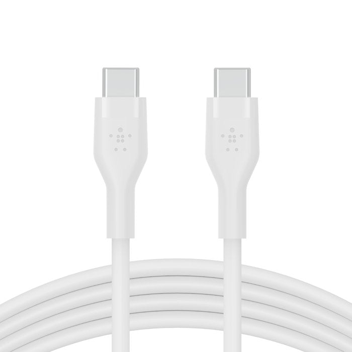 Belkin CAB009bt3MBK BoostCharge Flex USB - C to USB - C Silicone Cable, 3M, Black and White - Tic Tac - CABLE