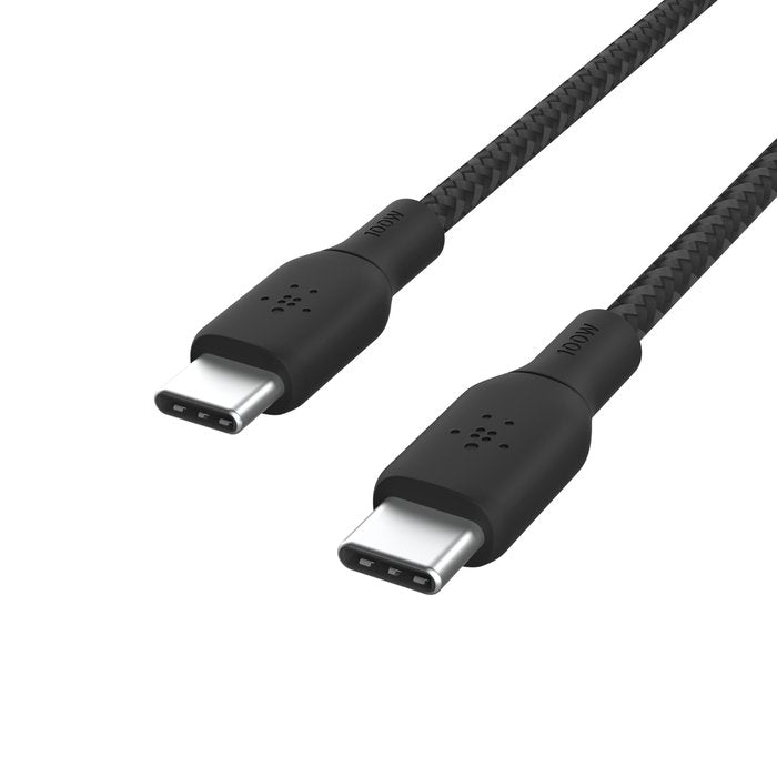 Belkin CAB014bt2MBK BoostCharge USB - C to USB - C Braided Cable 100W PD, 2M, Black - Tic Tac - CABLE