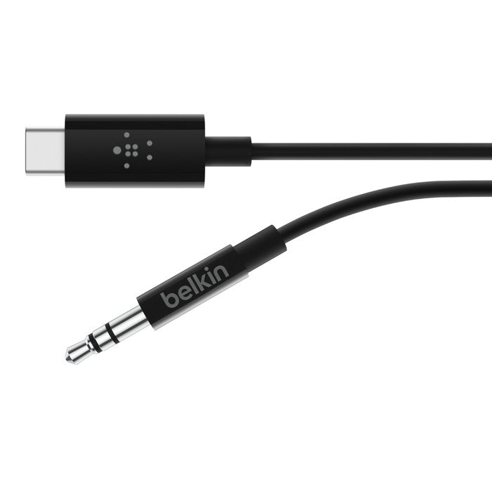 Belkin F7U079bt06 - BLK USB - C to 3.5mm Audio Cable, 1.8m, Black - Tic Tac - CABLE