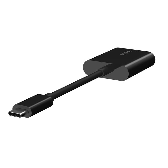 Belkin F7U081btBLK USB - C Audio + USB - C Charge Adapter, Black - Tic Tac - Adapter