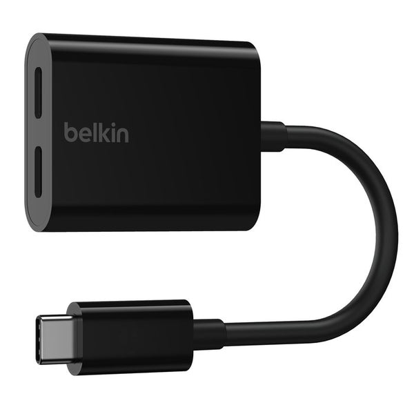 Belkin F7U081btBLK USB - C Audio + USB - C Charge Adapter, Black - Tic Tac - Adapter