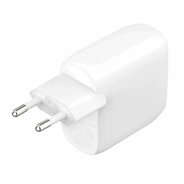 Belkin WCB010vfWH BoostCharge Dual 30W USBC PD Wall Charger 60W - Tic Tac - Fast Charger