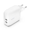 Belkin WCB010vfWH BoostCharge Dual 30W USBC PD Wall Charger 60W - Tic Tac - Fast Charger