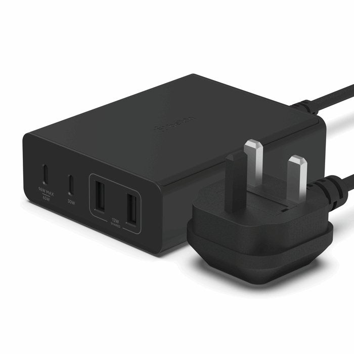 Belkin WCH010vfBK BoostCharge PRO 108W 4 - Ports GaN Charger 2x 2M cable - Tic Tac - Fast Charger