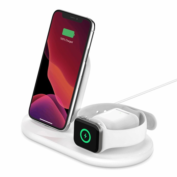 BoostCharge 3 - in - 1 Wireless Charger for Apple Devices - Tic Tac - Wireless Chargers