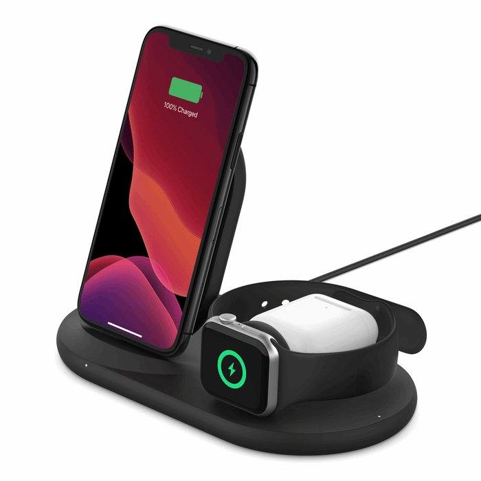 BoostCharge 3 - in - 1 Wireless Charger for Apple Devices - Tic Tac - Wireless Chargers