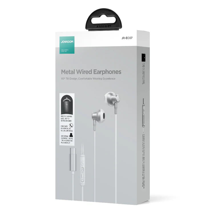 JR-EC07 TYPE-C Series Half In-Ear Wired Earphones - Tic Tac