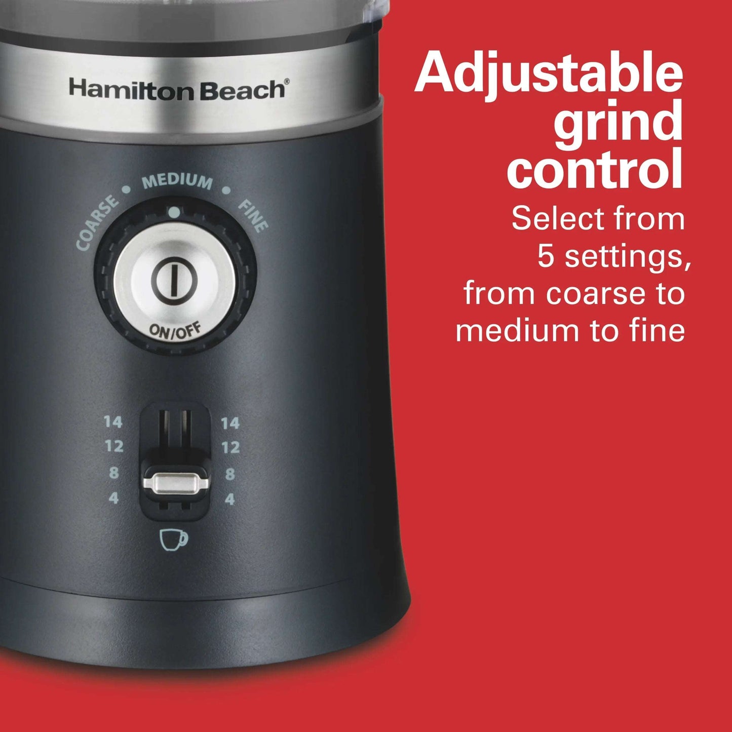 Hamilton Beach Custom Grind™ Coffee Grinder,80393R-ME