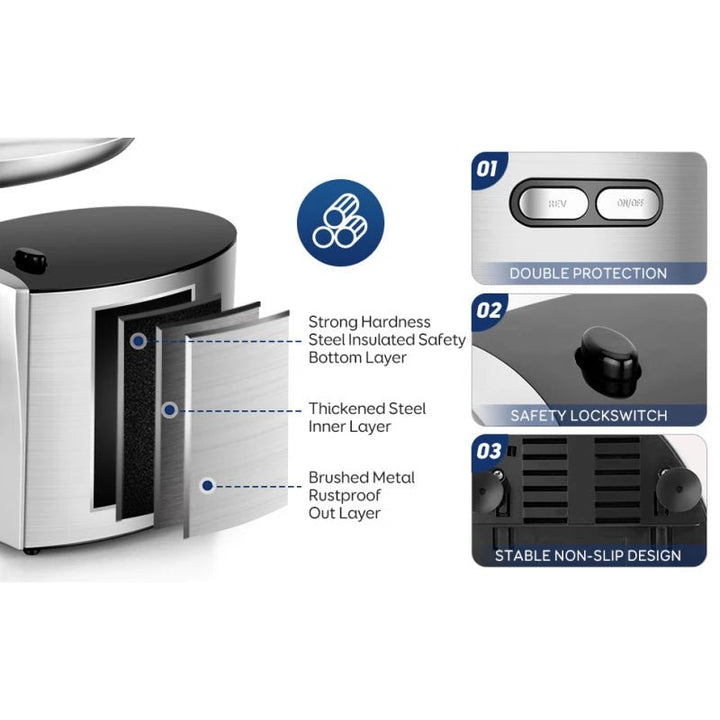 فرامة لحوم من ازروم 1500 واط ستانلس ستيل 3 اقراص - AR1125 - Tic Tac - Meat grinder - Jordan