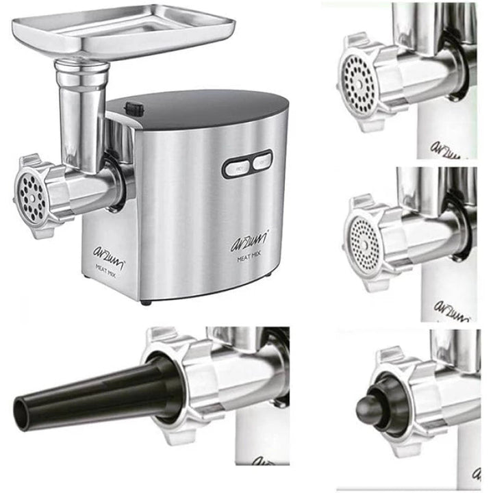 فرامة لحوم من ازروم 1500 واط ستانلس ستيل 3 اقراص - AR1125 - Tic Tac - Meat grinder - Jordan