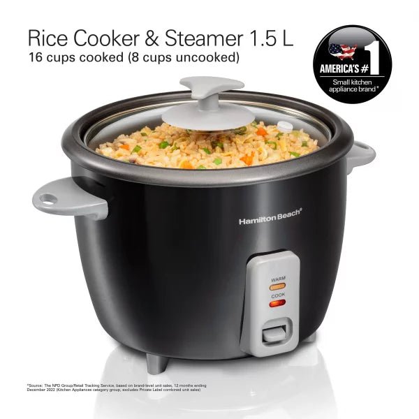 Hamilton Beach Rice Cooker & Steamer 1.5L 500W, 37517 - ME - Tic Tac - Rice Cooker