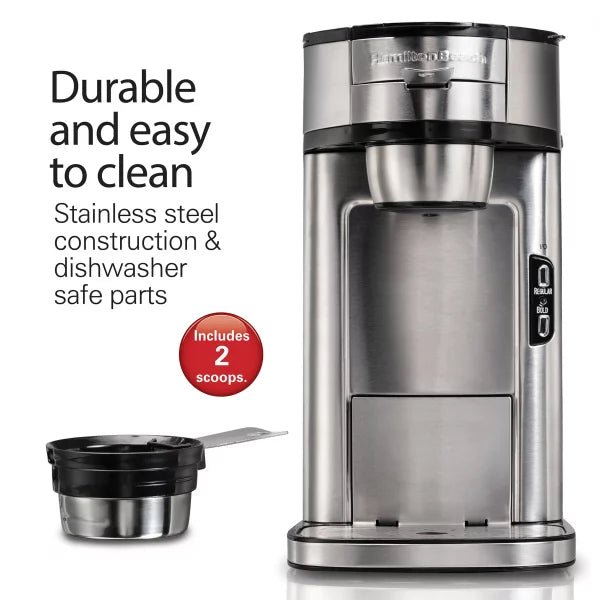 Hamilton Beach Scoop Single Serve Coffee Maker, Stainless Steel, 49981 - SAU - Tic Tac - Coffee Maker