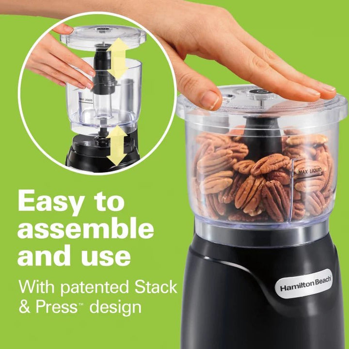 Hamilton Beach Stack & Press™ Food Chopper, 72850 - ME - Tic Tac - Food Grinders