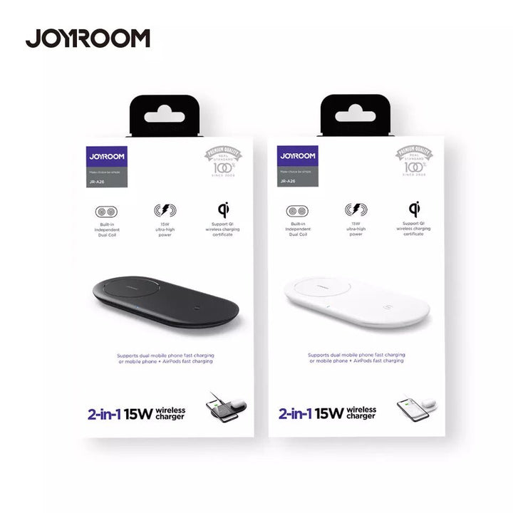 JOYROOM JR - A26 2 - in - 1 High Power 15W Mobile Phone Earphone Qi Wireless Charger - Tic Tac - Wireless Chargers