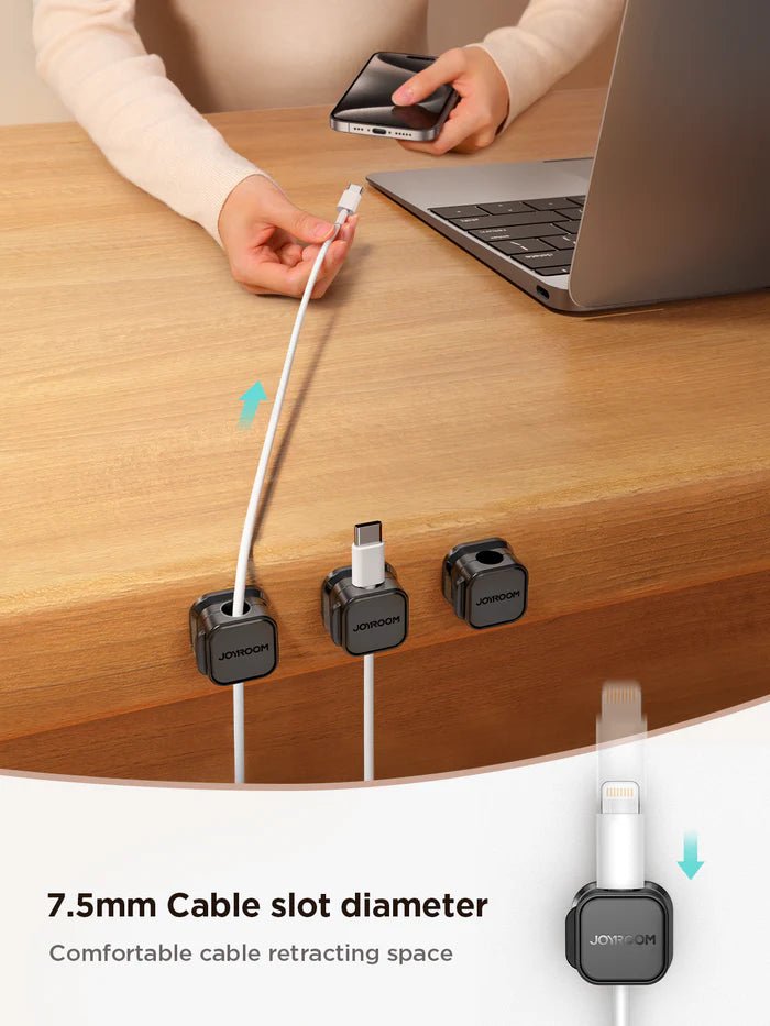 JOYROOM JR - ZS368 Magnetic Cable Clips: Streamline Cable Management for Efficient Workspaces - Tic Tac - CABLE