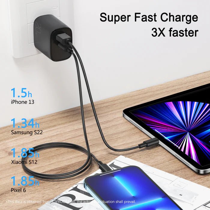 L - QP2011 20W Dual - Port (QC3.0+PD) Fast Charger - Tic Tac - Fast Charger