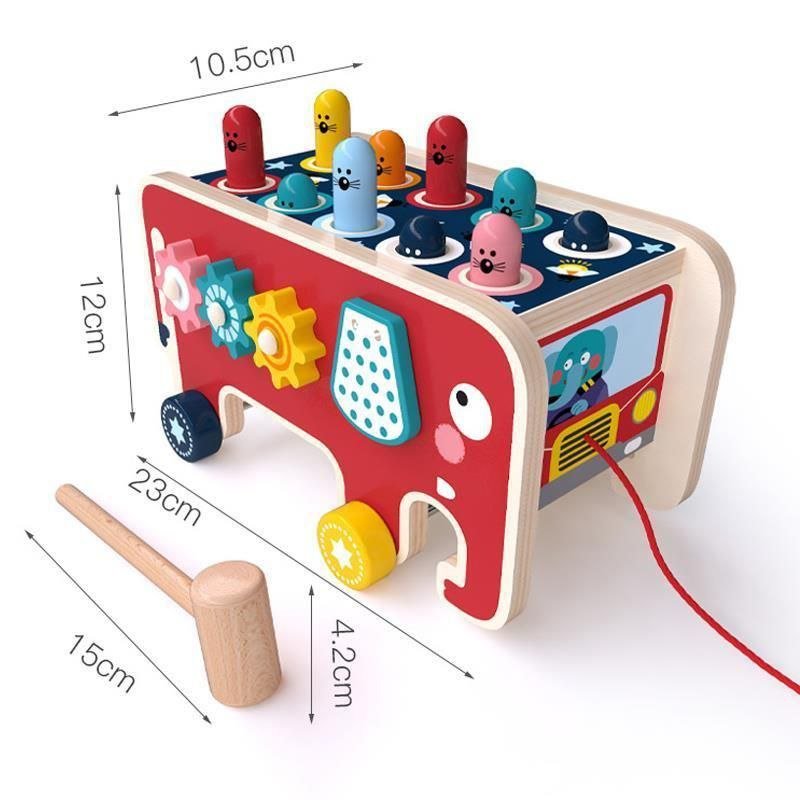 لعبة المطرقة الخشبية للأطفال - Tic Tac - Montessori