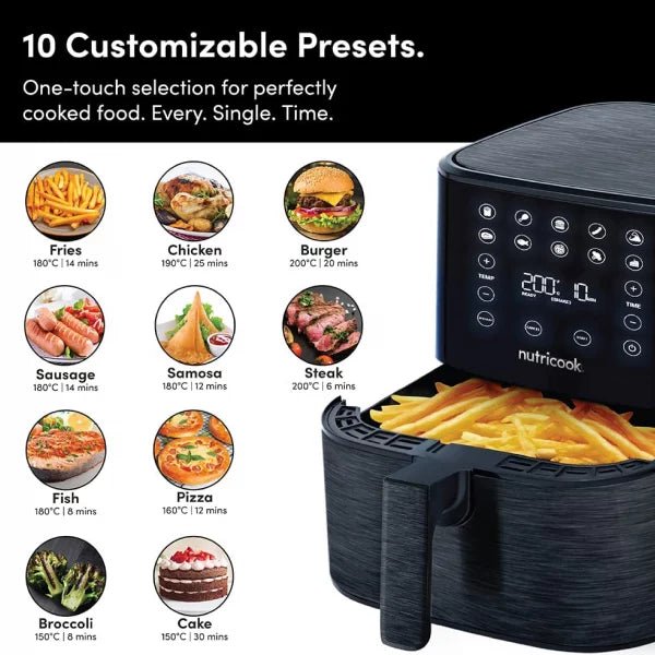 Nutricook Rapid Airfryer 2 Black, 5.5L - Tic Tac - deep fryer