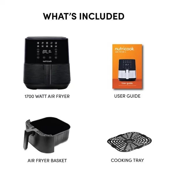 Nutricook Rapid Airfryer 2 Black, 5.5L - Tic Tac - deep fryer