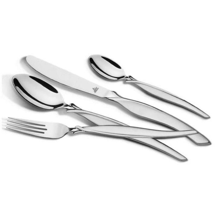 طقم 6 معالق و 6 شوك , مقاوم للصدأ , لون فضي من ارشيا - Tic Tac - Flatware Sets - Jordan