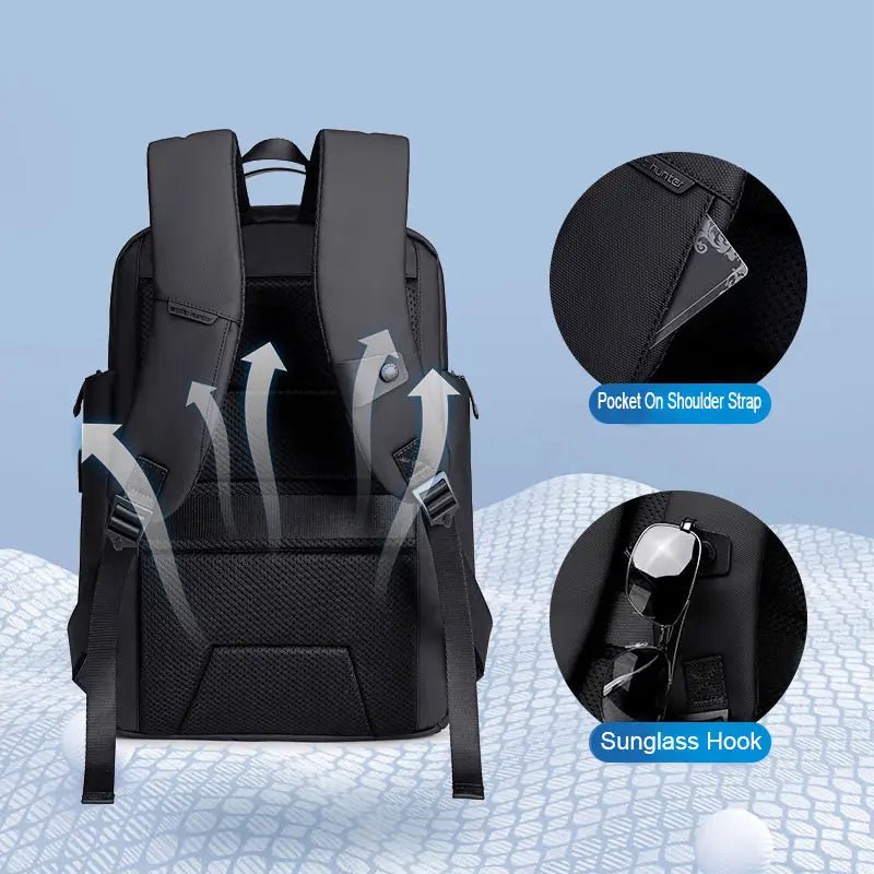 USB Charger men's Backpack Smart Laptop Backpack Bag Model Number B00554 - Tic Tac - backpack