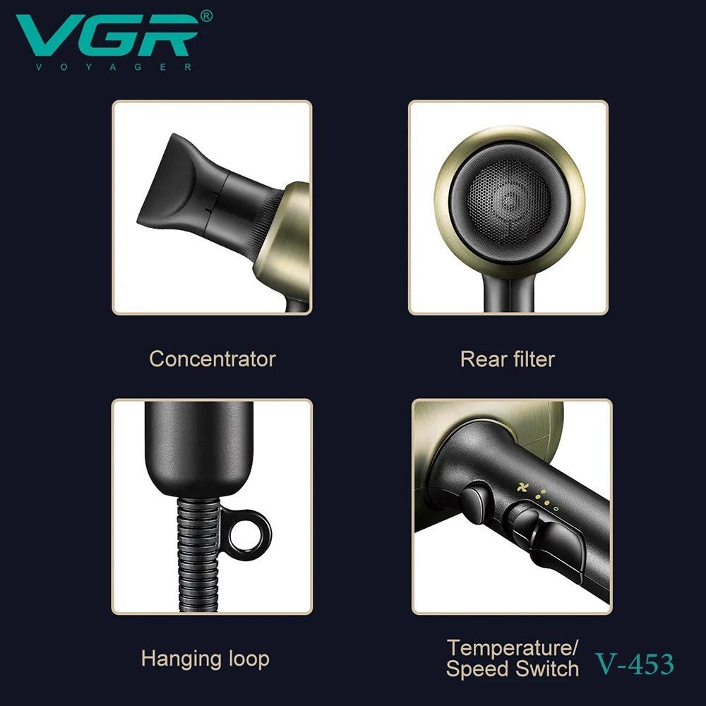 V - 453, 2200W Professional Hair Dryer - Tic Tac - Hair Dryers