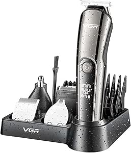 VGR V - 107 Professional 11in1 IPX6 Washable Grooming Kit Trimmer for Men - Tic Tac - Cordless Hair & Beard Trimmer