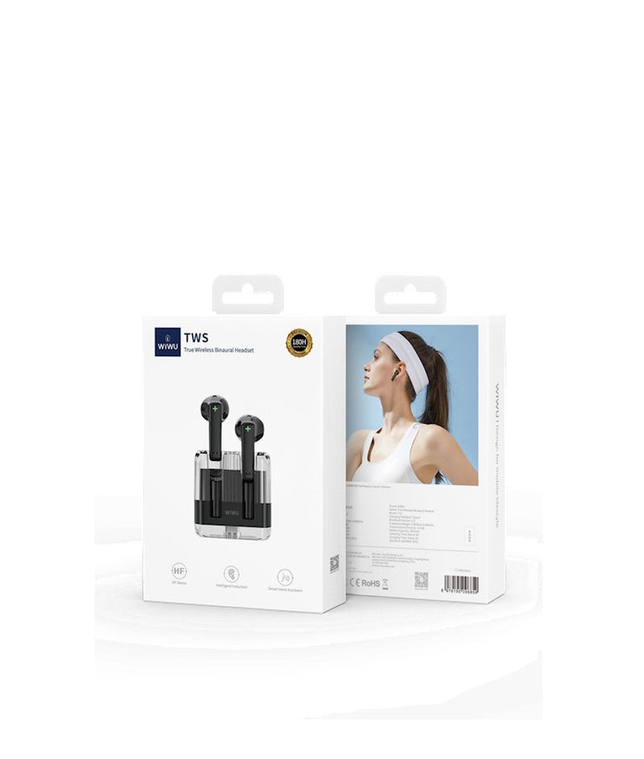 WIWU Bluetooth earphones T21 TWS black - Tic Tac - Earbuds